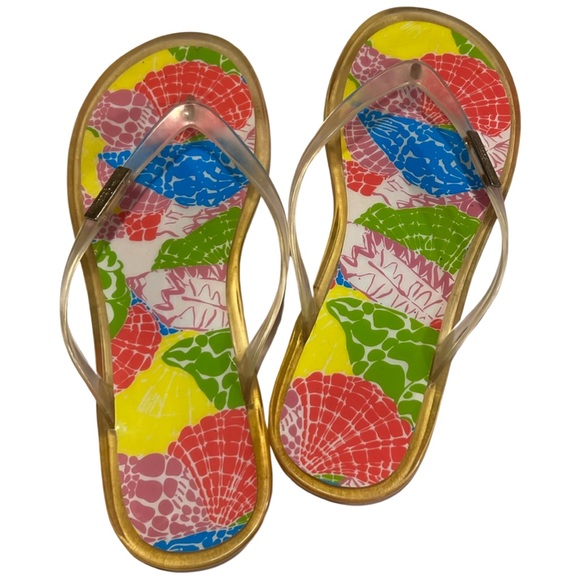 Lilly Pulitzer Shoes - Lilly Pulitzer Sandals Flip Flop Floral Size 10